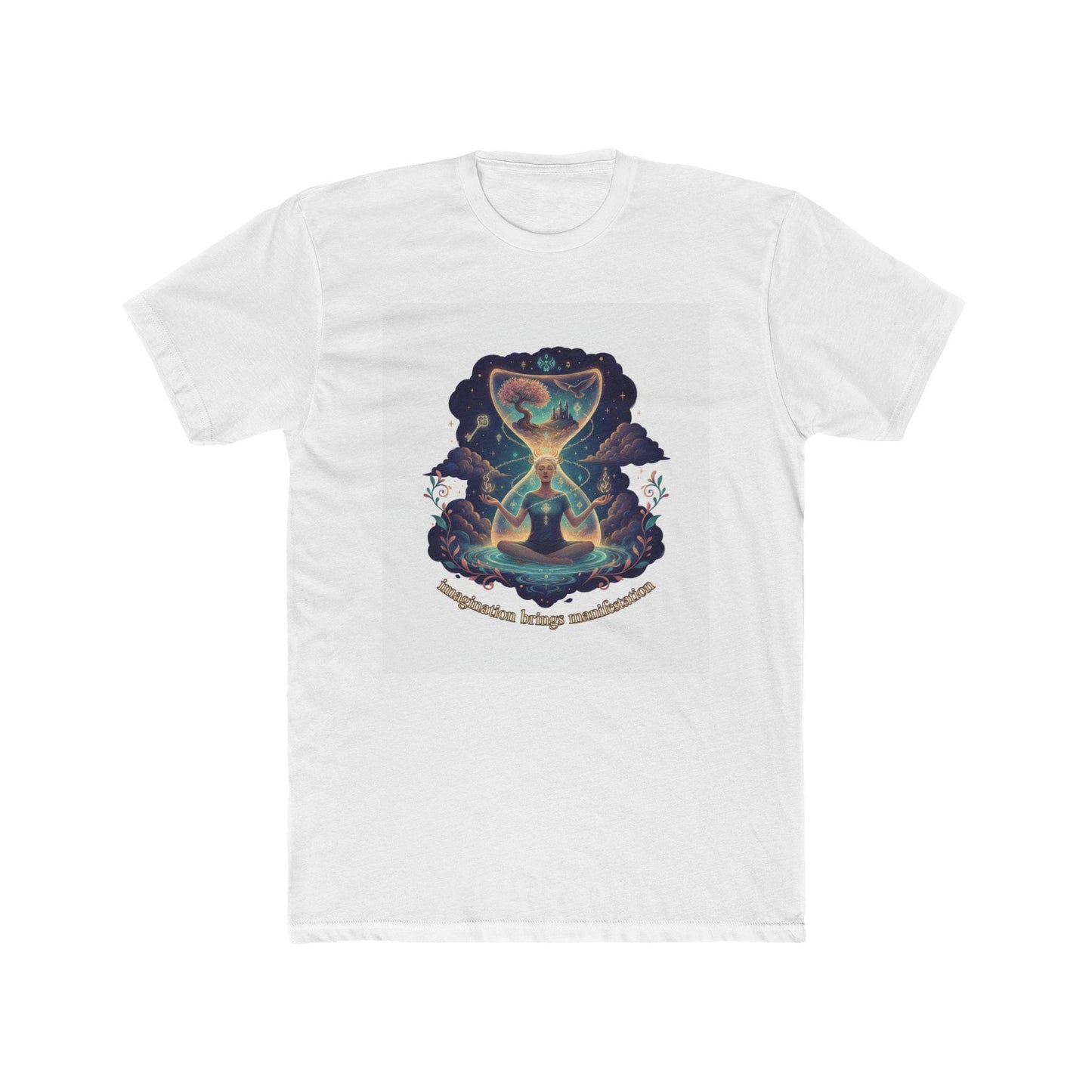 Imagination Brings Manifestation Cosmos illustration T-Shirt floral frame