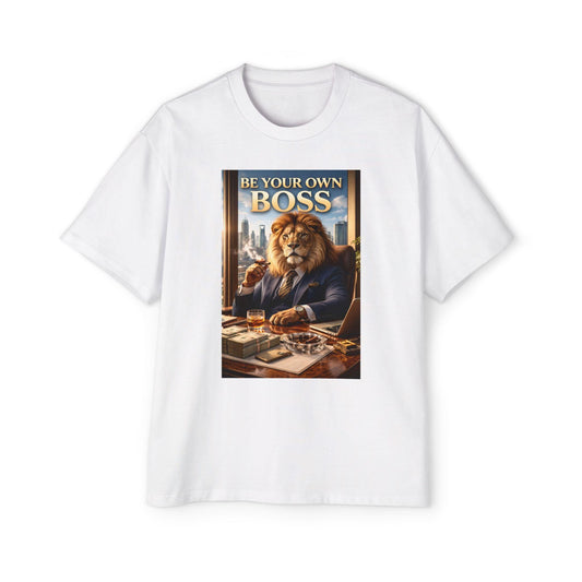 Be Your Own Boss Lion Illustration T-Shirt | Motivational Office Animal Tee