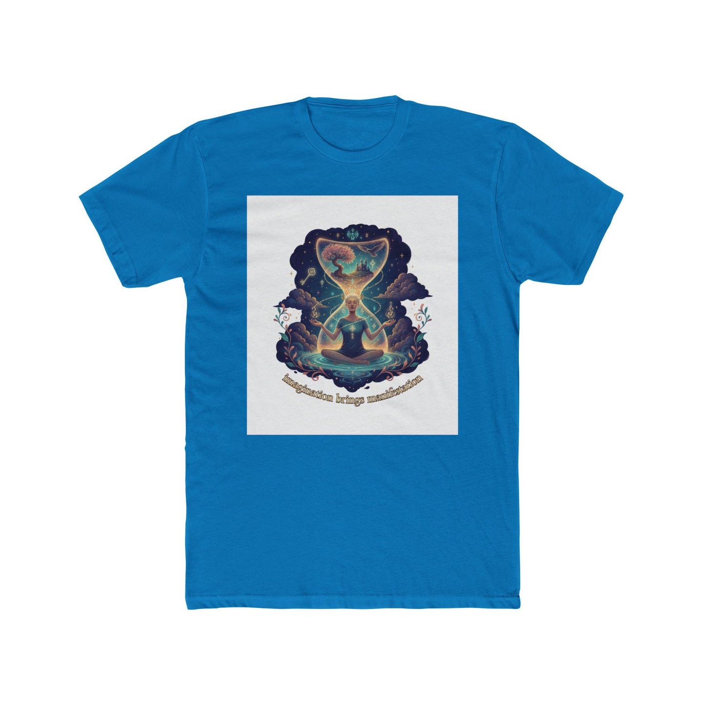Imagination Brings Manifestation Cosmos illustration T-Shirt floral frame