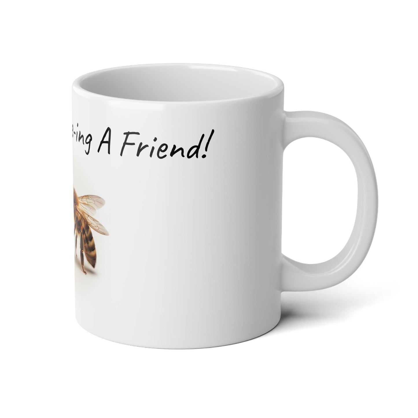 Thank You For Bee-ing Amazing Mug | Bee Illustration, 20oz Jumbo Ceramic